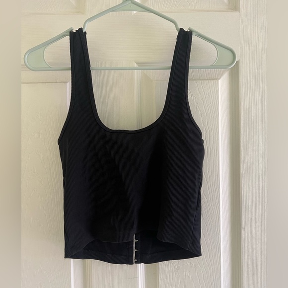 Abercrombie & Fitch Black Crop Top with Hooks size S - Picture 3 of 3